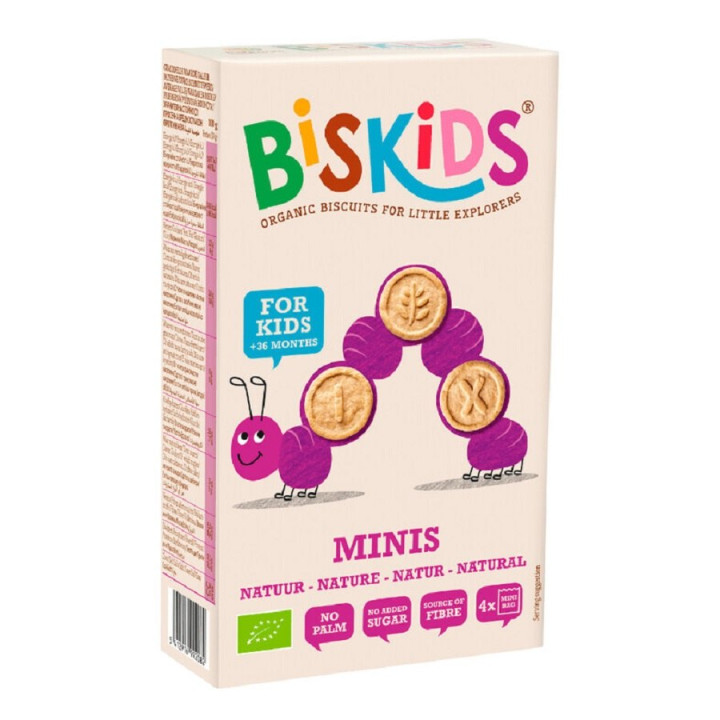 Ciasteczka Mini Jabłkowe od 3 Roku Życia BIO 120 g - Biskids - Ekochat