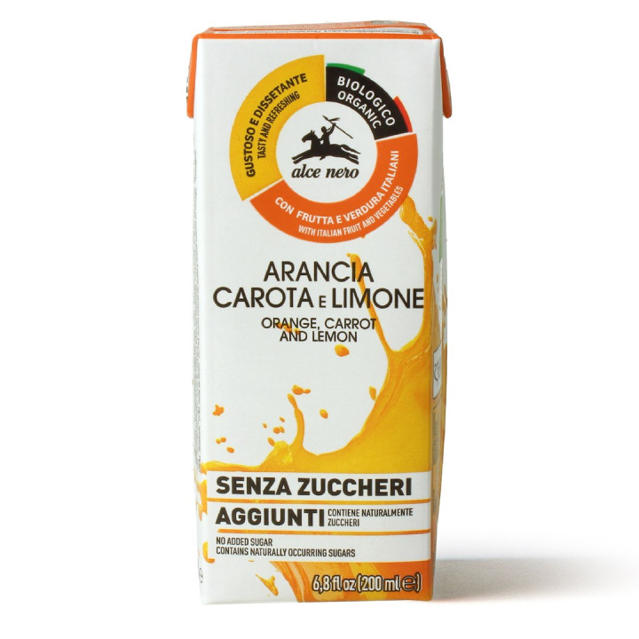 Napój Jabłko Pomarańcza Marchew Cytryna BIO 200 ml - Alce Nero - Ekoch