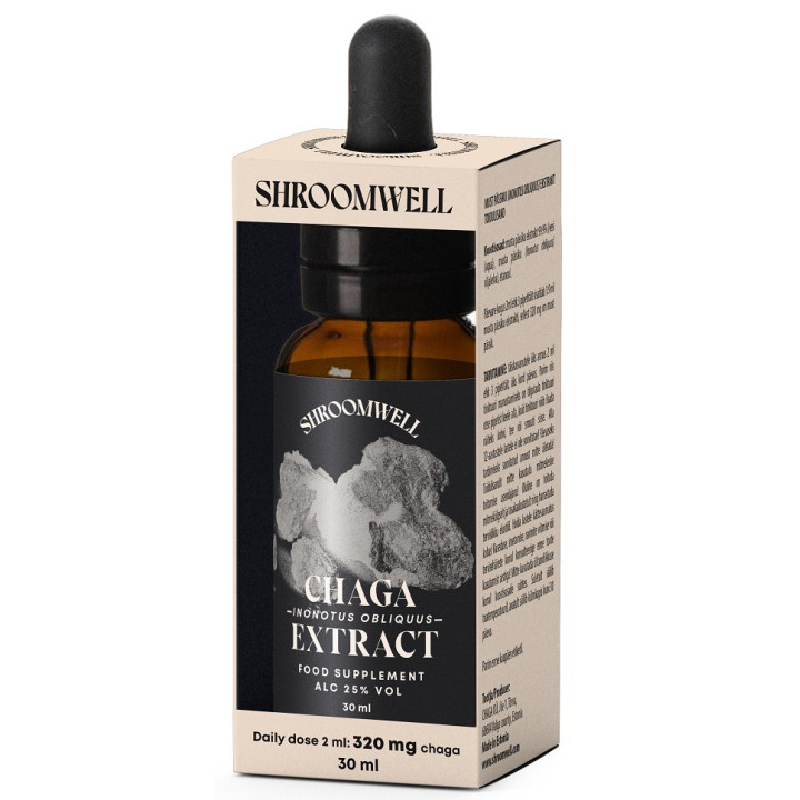 Chaga Ekstrakt w Kroplach 30 ml - Shroomwell - Ekochatka