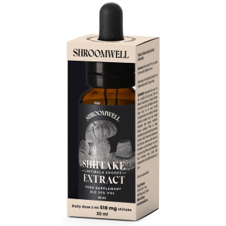 Ekstrakt z Grzybów Shiitake w Kroplach 30 ml - Shroomwell - Ekochatka