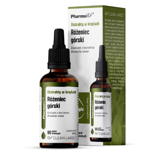 Różeniec Górski Ekstrakt w Kroplach Bezglutenowy 30 ml - Pharmovit - E