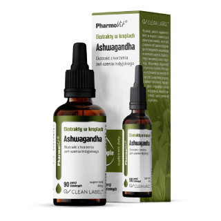 Ashwagandha w Kroplach Bezglutenowe 30 ml - Pharmovit - Ekochatka