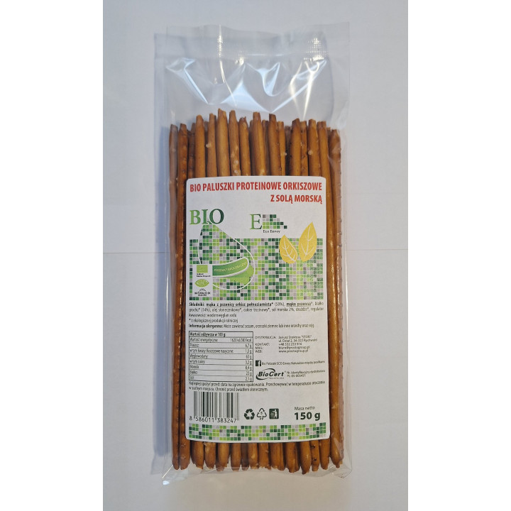 Paluszki Proteinowe Orkiszowe Pełnoziarniste Solone BIO 150 g - Envoy 