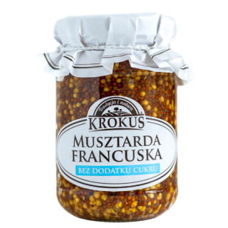 Musztarda Francuska bez Dodatku Cukrów 185 g - Krokus - Ekochatka