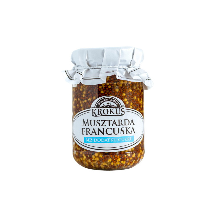 Musztarda Francuska bez Dodatku Cukrów 185 g - Krokus - Ekochatka