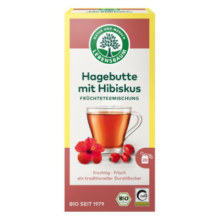 Herbatka Dzika Róża z Hibiskusem BIO 50 g - Lebensbaum - Ekochatka
