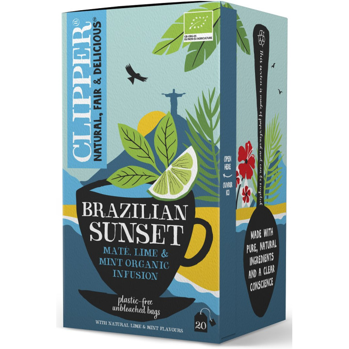Herbatka Yerba Mate z Miętą i Limonką BIO 40 g - Clipper - Ekochatka
