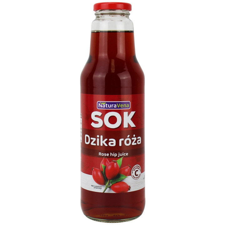 Sok z Dzikiej Róży 100% 750 ml - Naturavena - Ekochatka