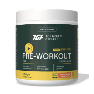Pre-Workout Pomarańcza i Mango Bezglutenowy 345 g - The Green Athlete 