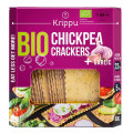 Krakersy Proteinowe z Ciecierzycy z Czosnkiem BIO 80 g - Krippu
