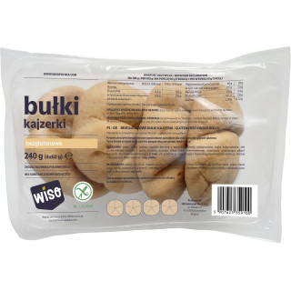 Bułki Kajzerki Bezglutenowe 4 szt. 240 g - Wiso - Ekochatka
