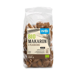 Makaron Razowy Jeżyki z Pszenicy Płaskurki BIO 250 g - Niro - Ekochatk