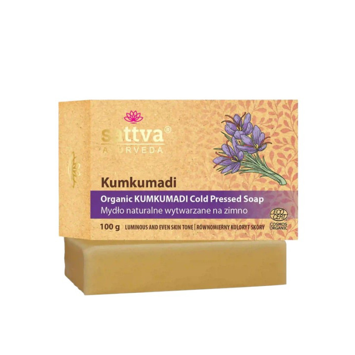 Mydło Naturalne Kumkumadi z Kurkumą ECO 100 g - Sattva - Ekochatka
