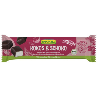 Batoniki Kokosowe w Czekoladzie Gorzkiej BIO 50 g - Rapunzel - Ekochat