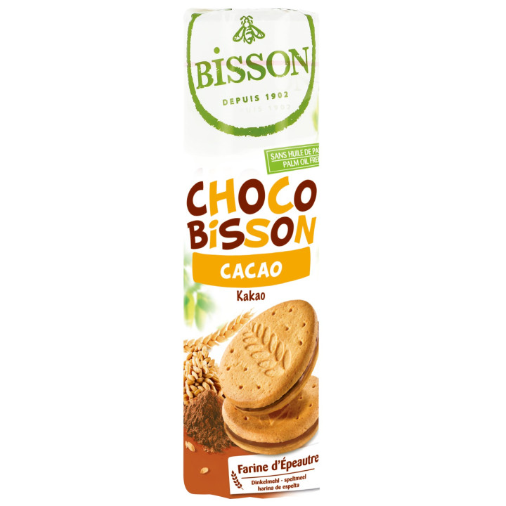 Ciastka Markizy Orkiszowe z Kremem Kakaowym BIO 300 g - Bisson - Ekoch
