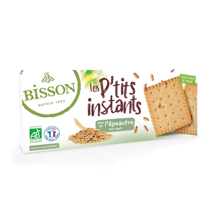 Herbatniki Zbożowe z Mąką Orkiszową BIO 155 g - Bisson - Ekochatka