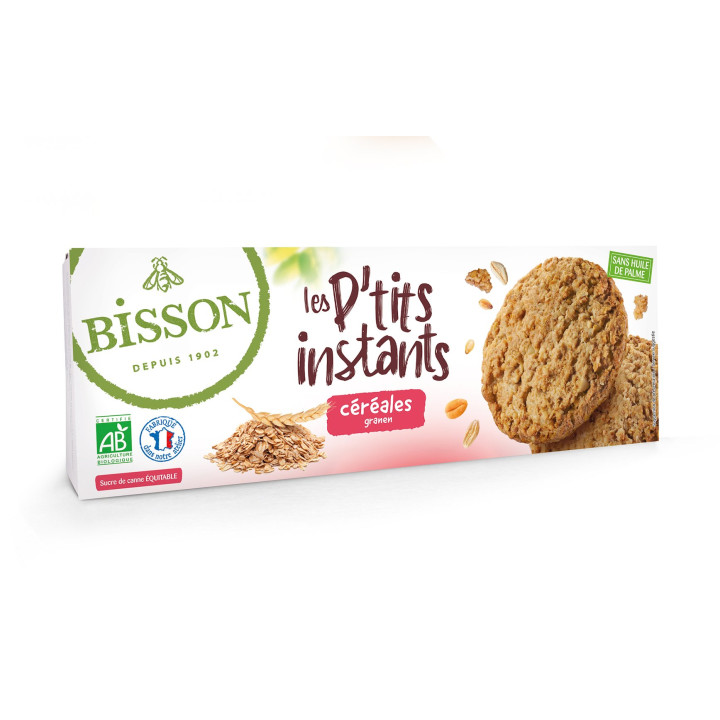 Ciastka Zbożowe z Sezamem i Płatkami Owsianymi BIO 150 g - Bisson - Ek