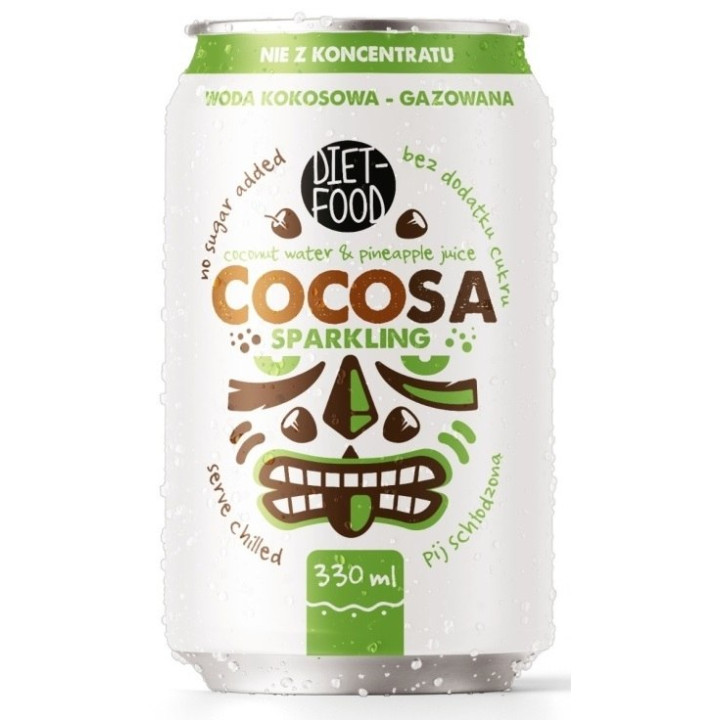 Woda Kokosowa Gazowana Cocosa 330 ml - Diet-Food - Ekochatka