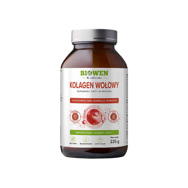 Kolagen Wołowy Hydrolizowany Peptan w Proszku 225 g - Biowen - Ekochat
