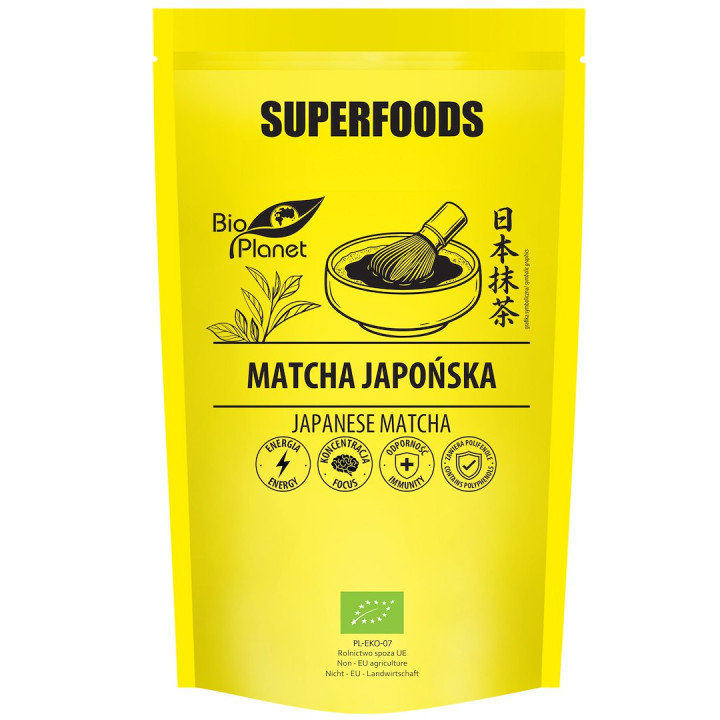 Herbata Zielona Matcha Japońska BIO 100 g - Bio Planet Superfoods - Ek