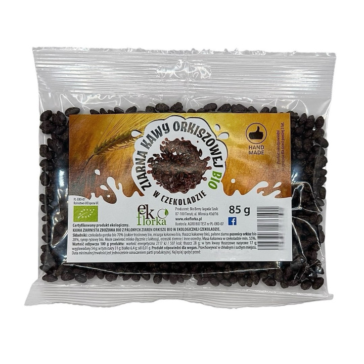 Ziarna Kawy Orkiszowej w Czekoladzie BIO 85 g - Ekoflorka - Ekochatka