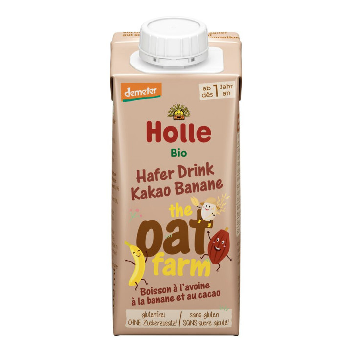 Napój Owsiany Banan-Kakao Bezglutenowy BIO Demeter od 1 Roku 200 ml - 