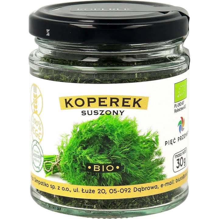 Koperek Suszony Bezglutenowy BIO 30 g - Pięć Przemian - Ekochatka