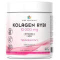 Kolagen Rybi z MSM i Witaminą C Truskawkowy w Proszku Bezglutenowy 300 g - Pięć Przemian