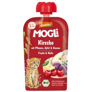 Mus Jabłko Śliwka Banan Wiśnia z Owsem od 1. Roku Demeter BIO 100 g - 