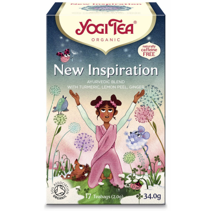 Herbatka New Inspiration z Kurkumą i Imbirem BIO 34 g - Yogi Tea - Eko
