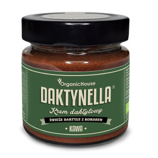 Daktynella - Krem Kokosowo-Daktylowy z Kawą Bezglutenowy BIO 190 g - O