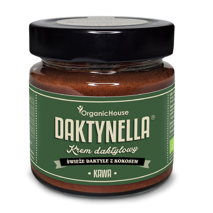 Daktynella - Krem Kokosowo-Daktylowy z Kawą Bezglutenowy BIO 190 g - O