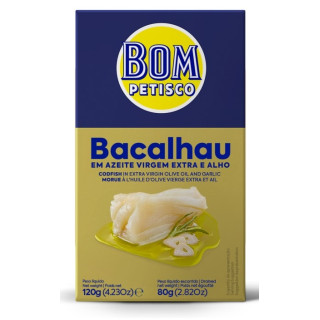 Dorsz z Czosnkiem w Oliwie z Oliwek Extra Virgin 120 g - Bon Appetit -