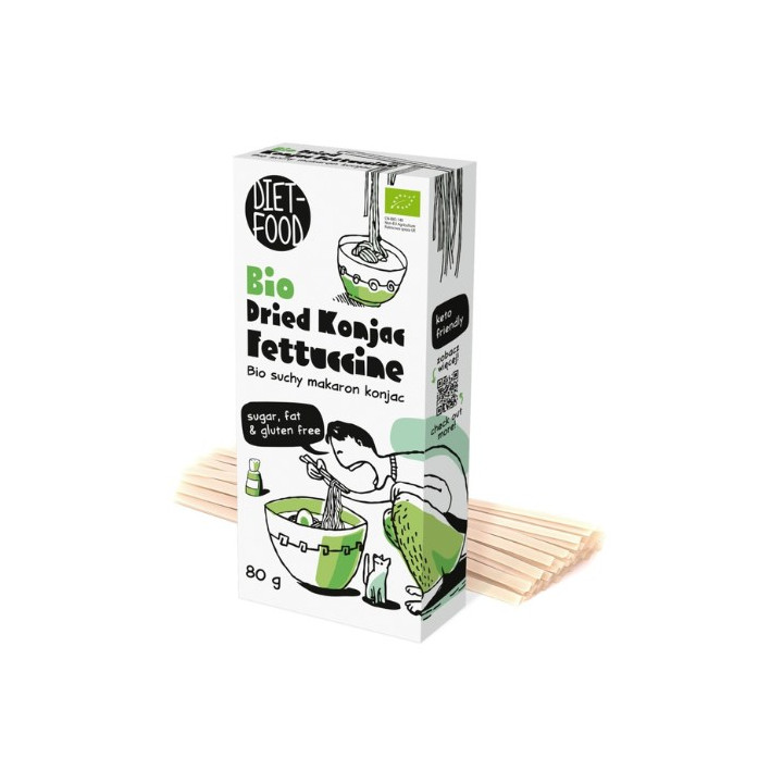 Makaron Konjac Fettuccine Bezglutenowy BIO 80 g - Diet-Food - Ekochatk