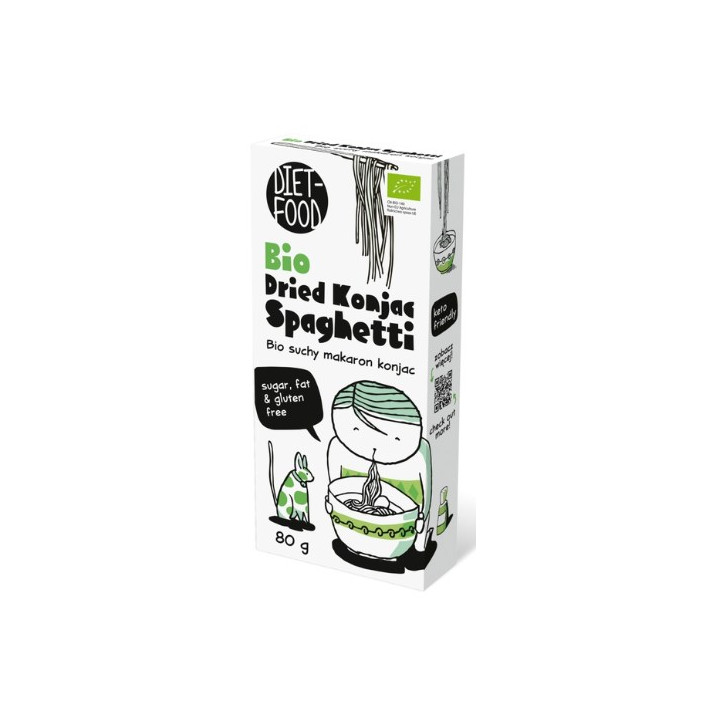 Makaron Konjac Spaghetti Bezglutenowy BIO 80 g - Diet-Food - Ekochatka