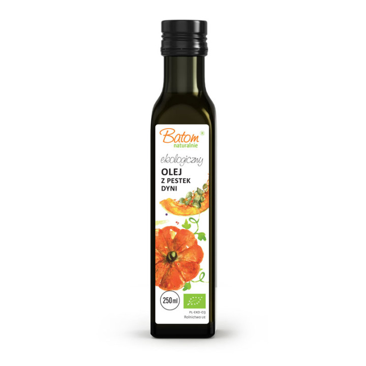 Olej z Pestek Dyni Tłoczony na Zimno BIO 250 ml - Batom - Ekochatka