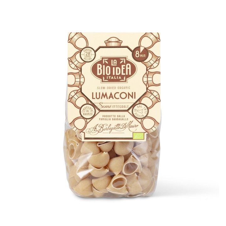 Makaron Lumaconi Semolinowy Półrazowy BIO 375 g - La Bio Idea - Ekocha