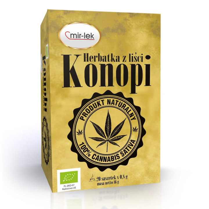 Herbatka Konopna z Liścia Konopi Siewnej BIO 20 Saszetek 16 g - Mir-Le