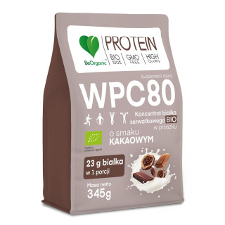Białko Serwatkowe WPC 80 Kakaowe BIO 345 g - Be Organic - Ekochatka
