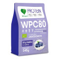 Białko Serwatkowe WPC 80 Jagodowe BIO 345 g - Be Organic
