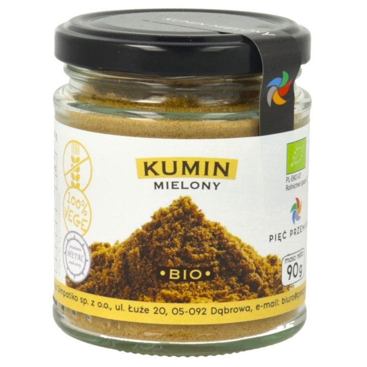 Kumin Mielony Bezglutenowy BIO 90 g - Pięć Przemian - Ekochatka
