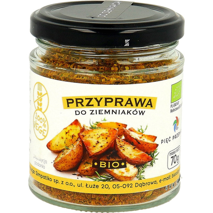 Przyprawa do Ziemniaków Bezglutenowa BIO 70 g - Pięć Przemian - Ekocha