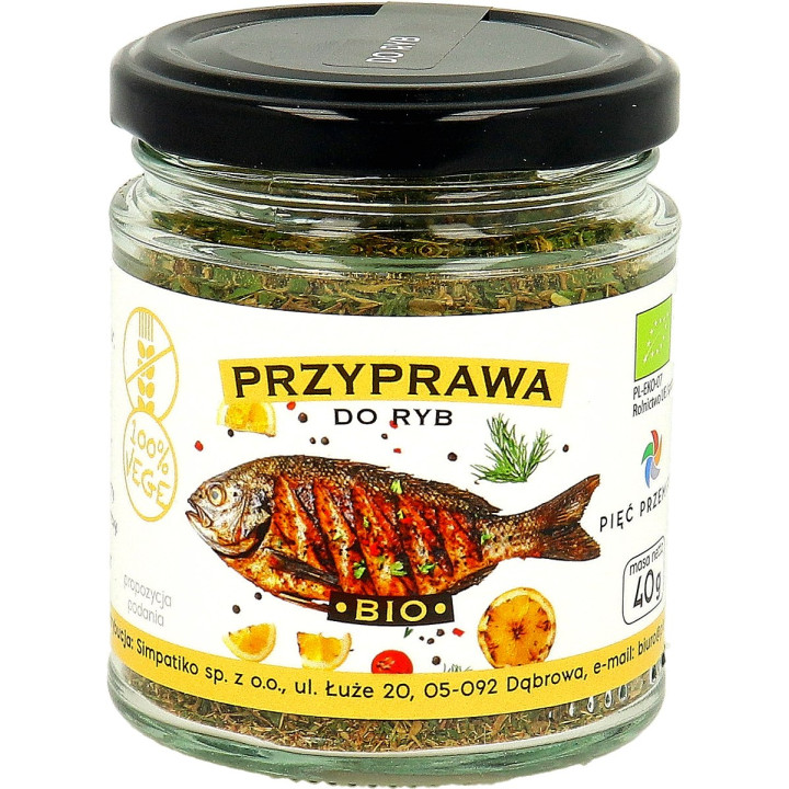 Przyprawa do Ryb Bezglutenowa BIO 40 g - Pięć Przemian - Ekochatka