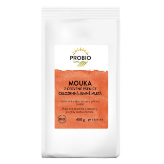 Mąka z Pszenicy Czerwonej Pełnoziarnista BIO 450 g - Probio - Ekochatk