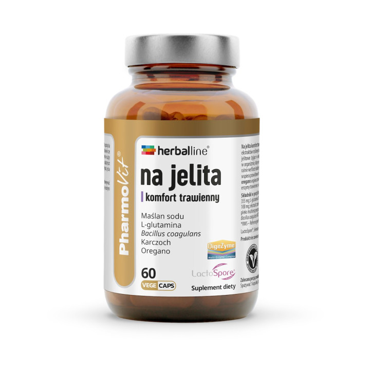 Kapsułki na Jelita i Komfort Trawienny Bezglutenowe 60 szt. - Pharmovi