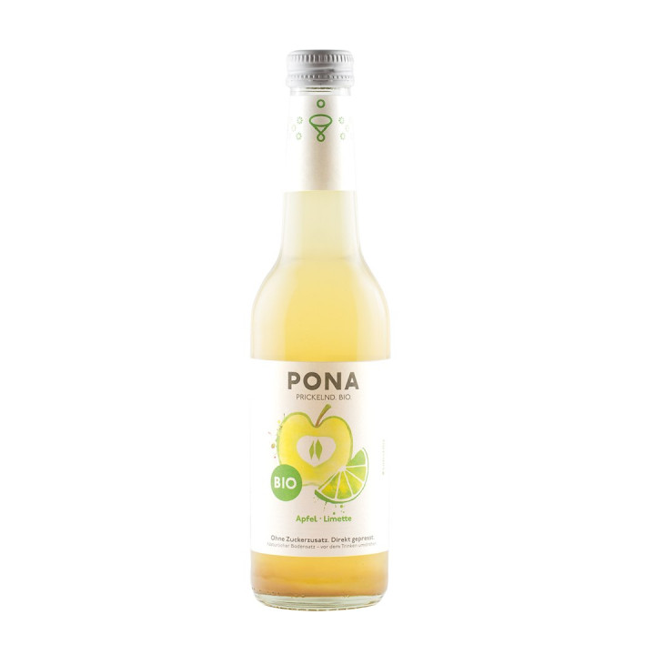 Napój Gazowany Jabłko i Limonka BIO 330 ml - Pona - Ekochatka