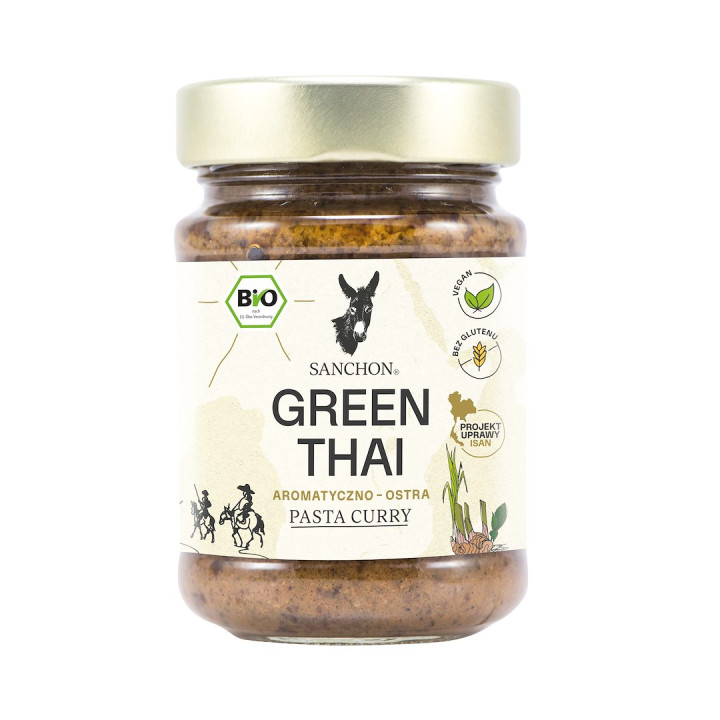 Pasta Curry Zielone Tajskie Bezglutenowa BIO 190 g - Sanchon - Ekochat