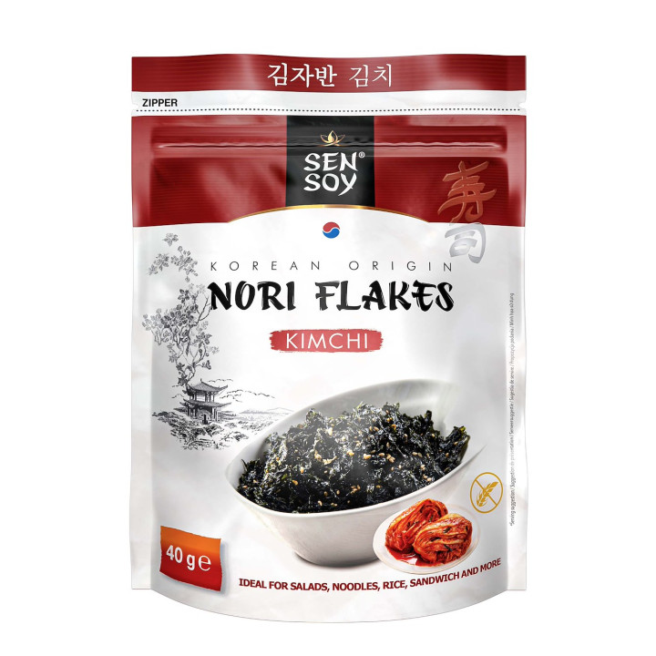 Płatki Nori Kimchi Bezglutenowe 40 g - Sen Soy - Ekochatka