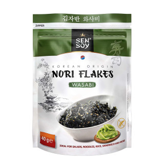 Płatki Nori Wasabi Bezglutenowe 40 g - Sen Soy - Ekochatka
