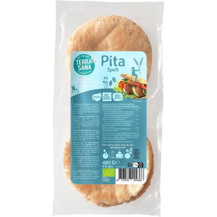 Chleb Pita Orkiszowy BIO 480 g - Terrasana - Ekochatka